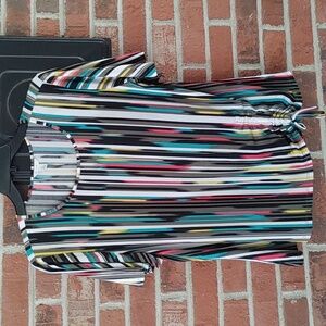 Cato Striped Short Sleeve Top Size M